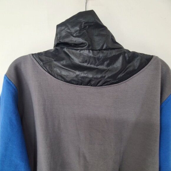 Le Tigre Men's Hooded Lined Windbreaker Jacket Blue/Gray Size L - Picture 5 of 7